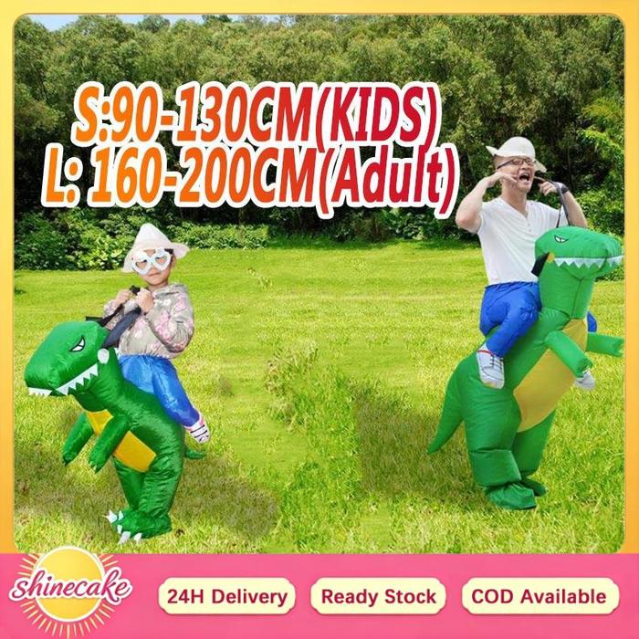 Kostum Dinosaurus Tiup Inflatable / Costume Dino Anak Dewasa / Kostum Cosplay Pesta Ulang Tahun Hall