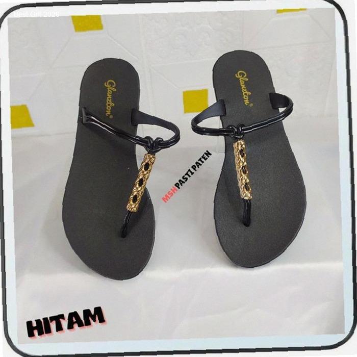 sandal flat sandal jepit sandal jelly wanita impor glanzton original | Kekinian