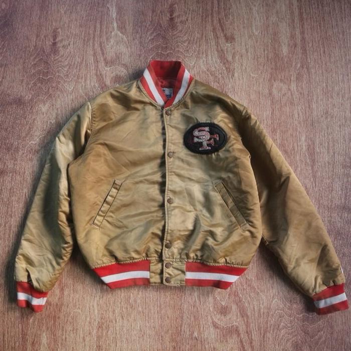 Varsity Jaket NFL x Starter 90s Vintage Bahan Satin dengan Desain Eksklusif dan Kualitas Tinggi
