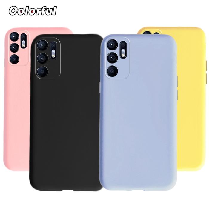 For OPPO Reno 6 Case Reno6 Liquid Silicone Cover Phone Shell Soft TPU