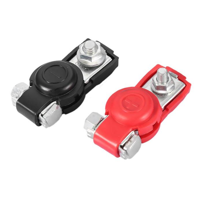 2 Buah Mobil Universal Terminal Baterai Terminal Kabel Klem Konektor
