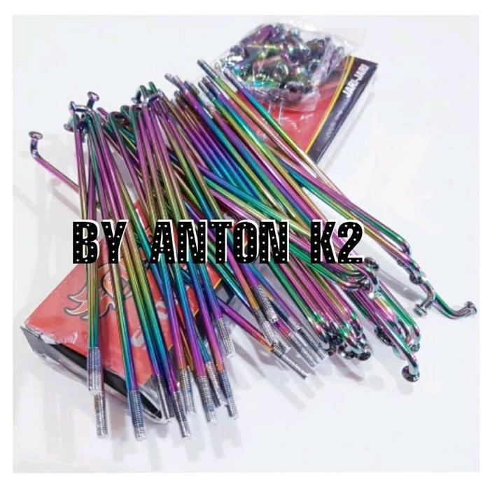 Ruji Pelangi/Rainbow/Jari Jari Hitam/Ruji Gold/Kuning Mas/Jeruji Crome-Crom-Cp/Jeruji Motor-Jari-Jar