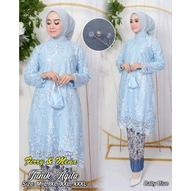 Setelan Tunik Tile Kebaya Modern - Kebaya Set Tunik Tile Pesta