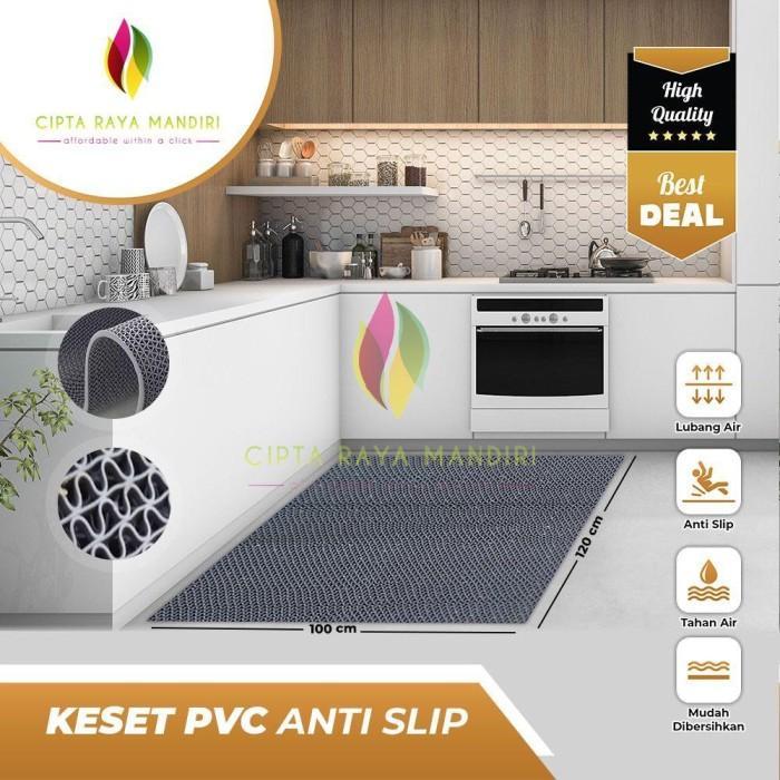 Keset Anti Slip PVC S Type Tebal 6mm Meteran / Keset Karpet PVC S Type Anti Slip 100x120 Keset Kamar