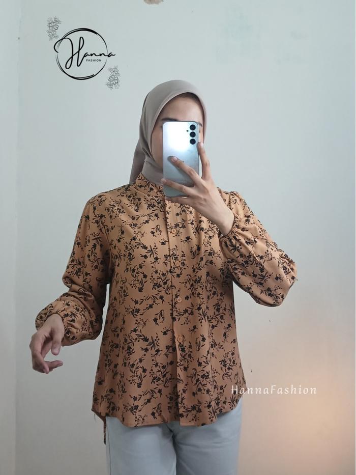 Aulia Kemeja Rayon twill motif bunga