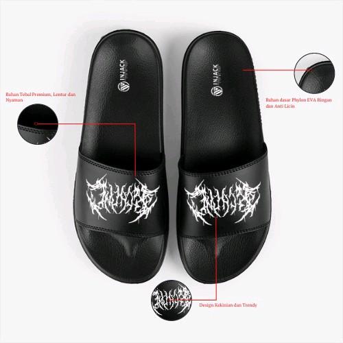 sandal kokop karakter grafiti sol empuk fleksibel anti slip sandal kokop pria-wanita karakter grafit