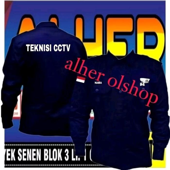 kemeja teknisi CCTV baju teknisi CCTV seragam teknisi CCTV kemeja kerja teknisi CCTV seragam kerja t