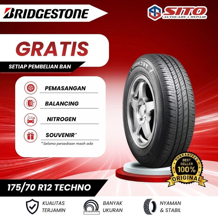 [WAJIB TANYA STOK] BAN BRIDGESTONE 175/70 R12 TECHNO - BAN MOBIL ORIGINAL