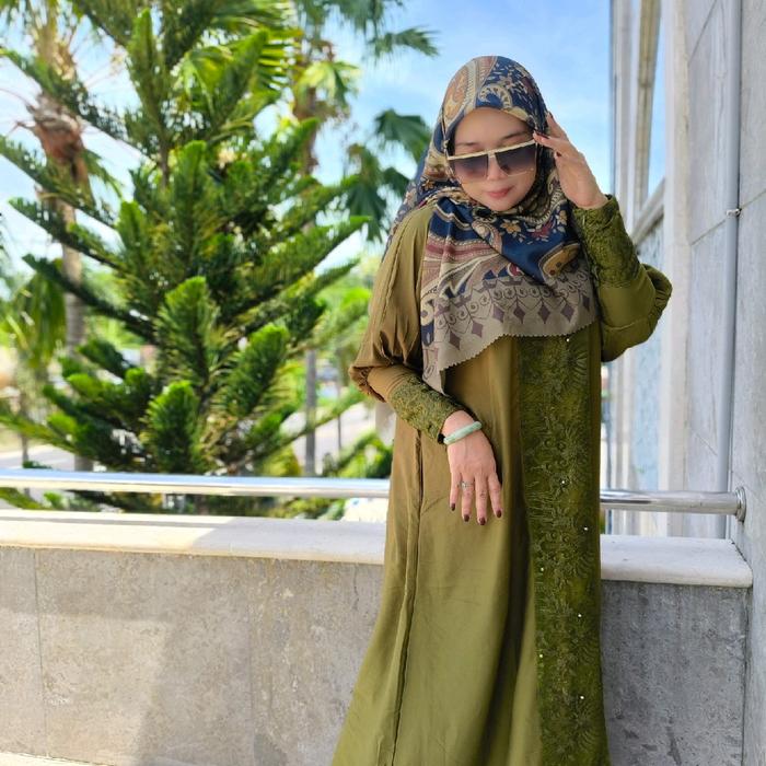 Abaya Kaftan Polos Premium Twil Rayon Katun Gamis Wanita Muslim