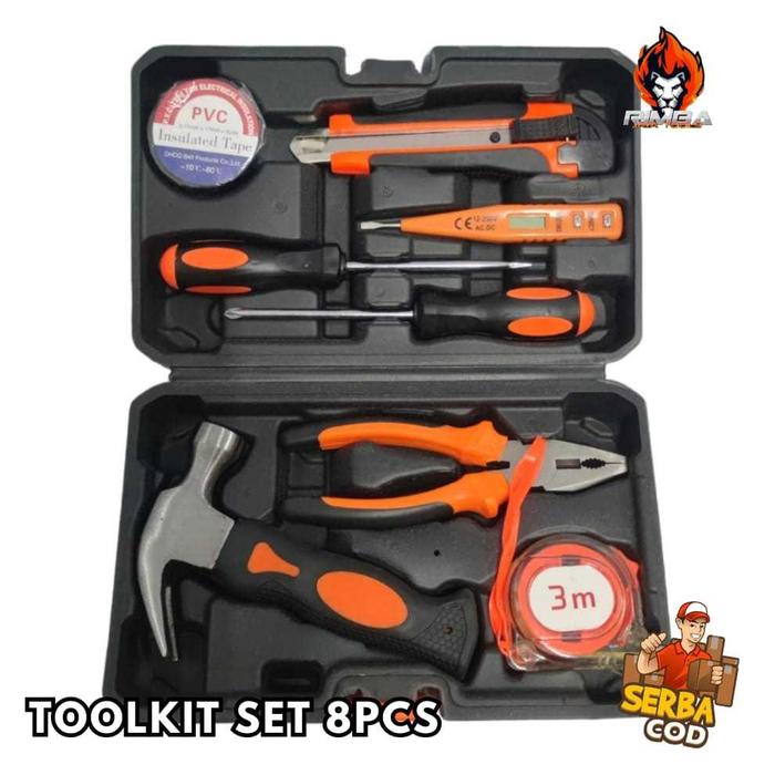 Toolkit Toolbox Toolset 8pcs BELTER Alat Pertukangan Palu Set Perkakas BERKUALITAS