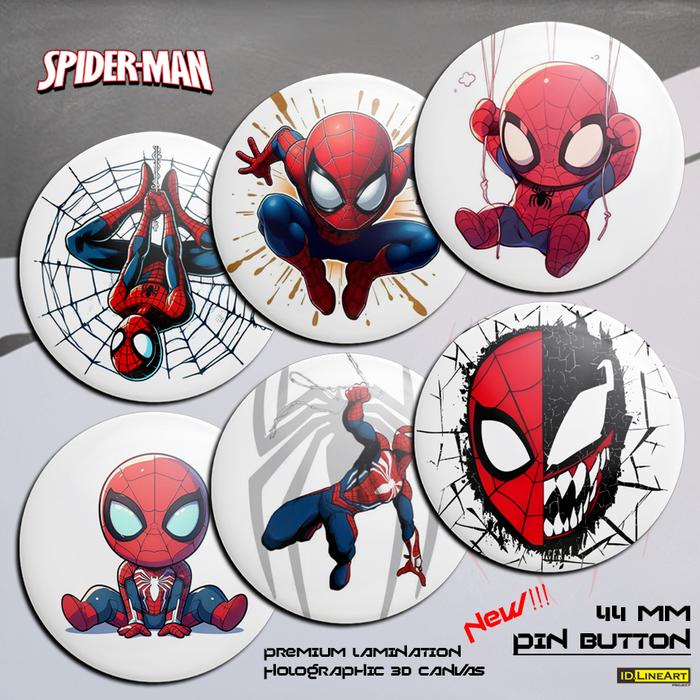 Pin Button SPIDERMAN VENOM Souvenir Premium Waterproof 44mm