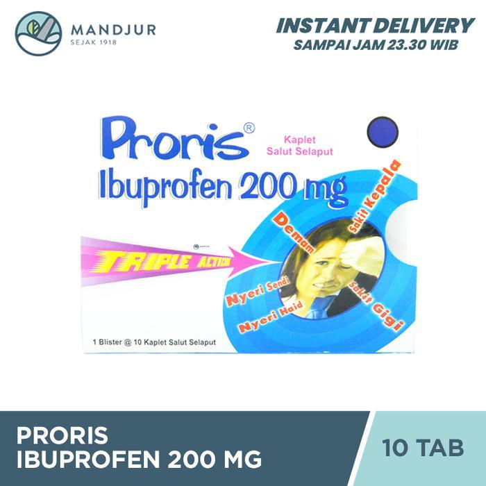 Proris 200 Mg 10 Kaplet - Pereda Demam dan Nyeri Sakit Gigi