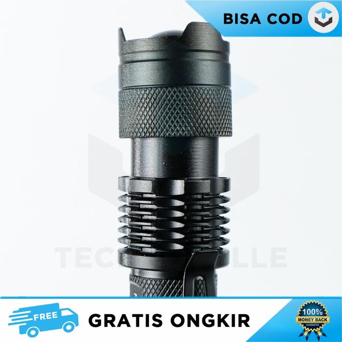 SENTER LED LAMPU SUPER TERANG POCKETMAN 2000LUMENS WATERPROOF PORTABLE