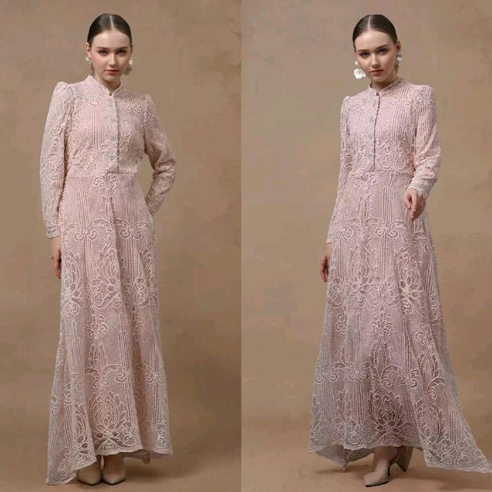 Dress Pink | Dress Dusty Pink | Gaun Pink | Dress Pesta | Dress Premium | Dress Jumbo | Dress Brokat