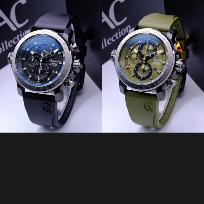 Jam Tangan Pria Alexandre Christie 6592 AC6592 / 6565 AC6565 [ORIGINAL] Watches Rubber