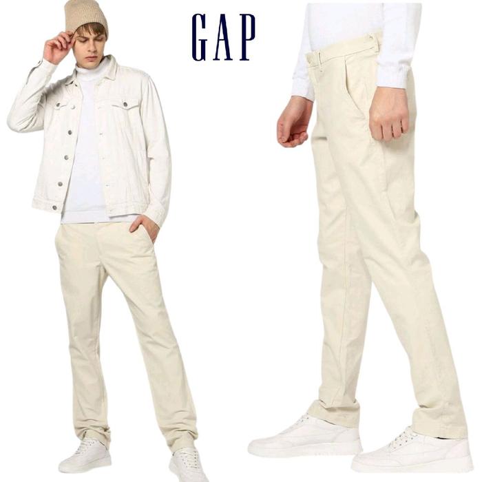 Celana Panjang GAP Pria Linen (size 33) Krem