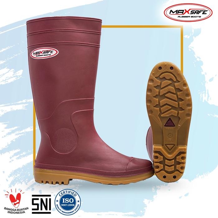 Sepatu Boot Panjang Toyobo MaxSafe 8808 Maroon