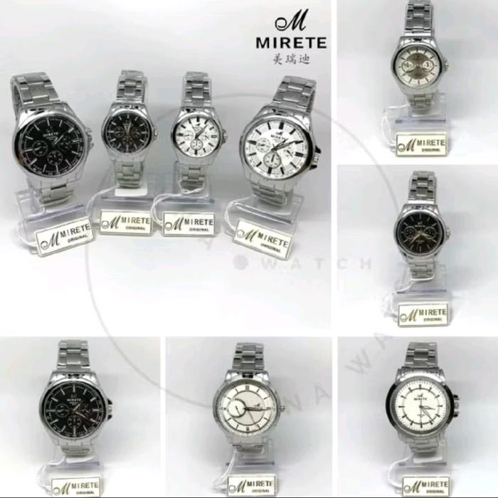 Jam tangan pria warna silver merk Mirete