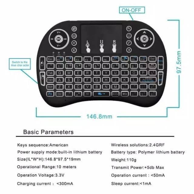 keyboard Air Mouse i8 Mini Keypad Wireless Touchpad