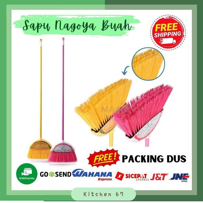 Sapu Lantai Nagoya Motif Buah Naga dan Durian - Sapu Lantai Nylon Murah Berkualitas - Sapu Lantai Ni