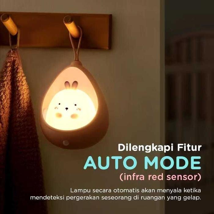 Ready Lampu Gantung Bentuk Kelinci Usb / Lampu Meja Belajar Pencahayaan / Lampu Tidur Lucu Dan Unik