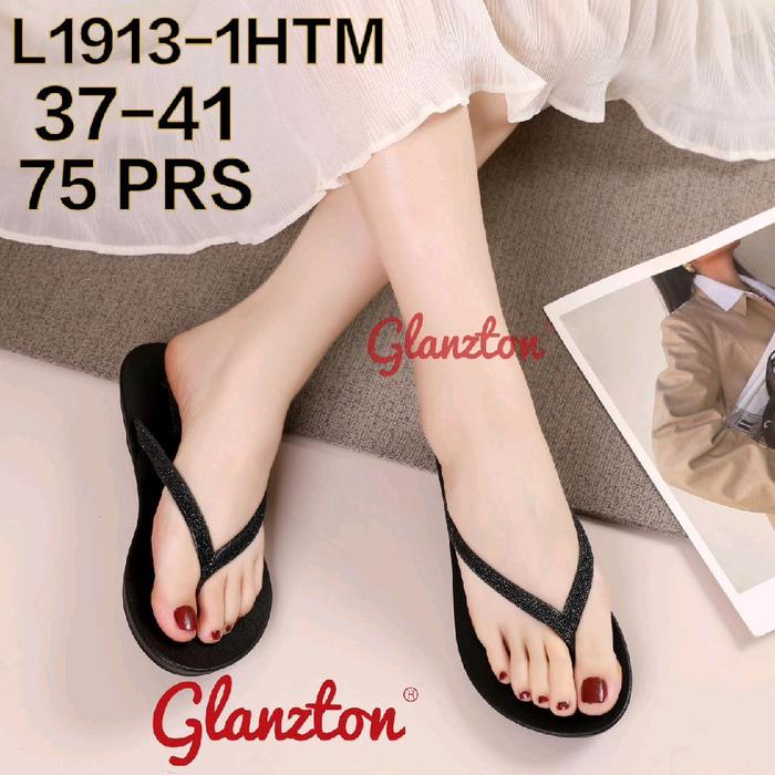 Glanzton Sandal Japit Keret Jelly Glanzton Seri Glitter Cantik L1913-1HTM 37-41 75 PRS Sendal Jepit