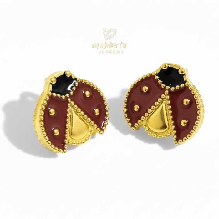 A188 Anting Titanium Wanita Lapis emas 18 KGP