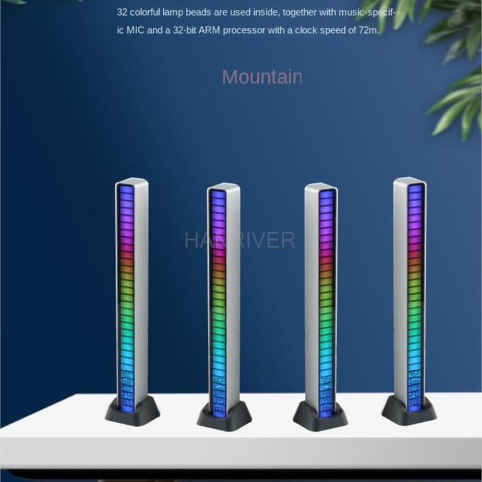 RGB Pickup Lampu Suasana Lampu Audio Desktop Mobil Lampu Ritme Musik