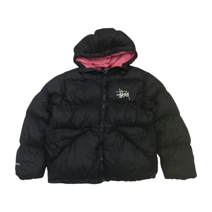 Jaket Bulang Stussy Hitam Pekat Second Original