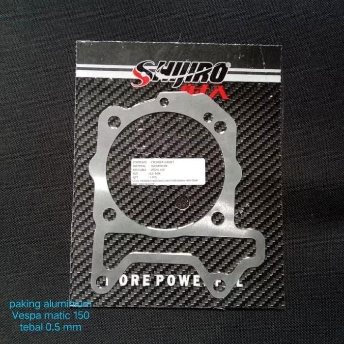 Packing Blok Bawah Aluminium Vespa matic 150 SHIJIRO Racing Original