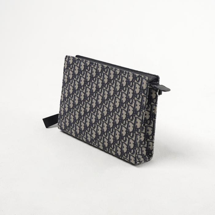 Tas CHRISTIAN DIOR OBLIQUE BEIGE TRIANGLE CLUTCH WITH HANDLE 100% ORIGINAL