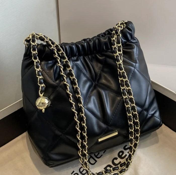 Tas Hobo Duo Double Chain CK /Tas wanita tas selempang Cheryl/Tote bag