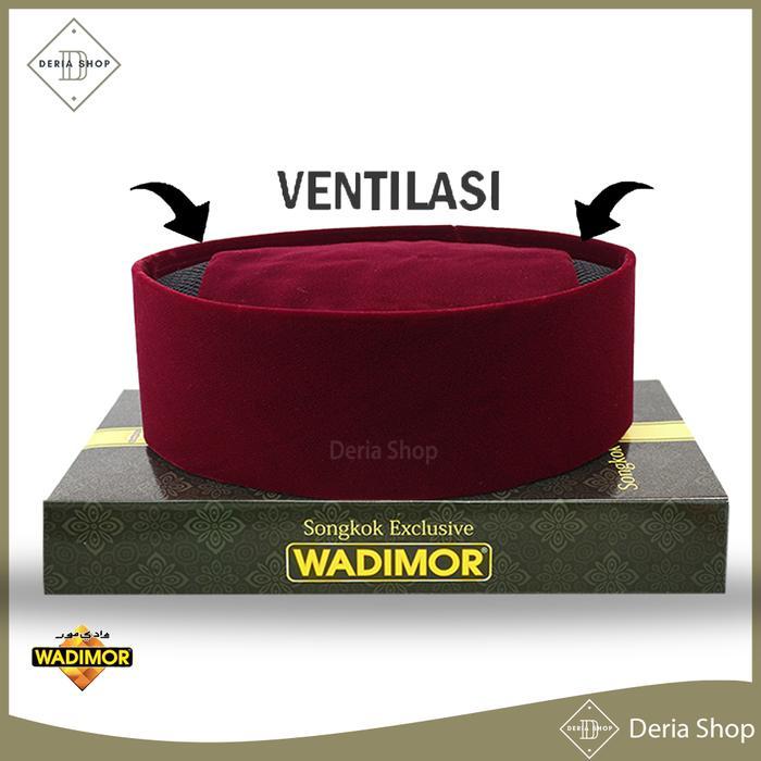 Peci Songkok Wadimor AC Tinggi 9 Warna Maroon Merah Hijau Kopeah Solat Muslim Pria Dewasa Kopiah Sho