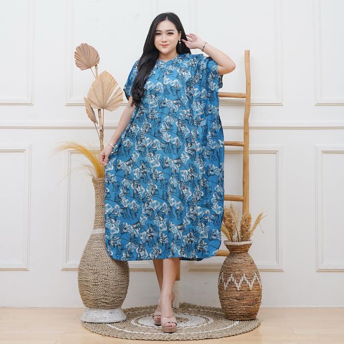 Daster Wanita Busui Terbaru Model Daun Lingkar Dada 140 cm Panjang 115 cm untuk Bumil Daster Lowo Ca