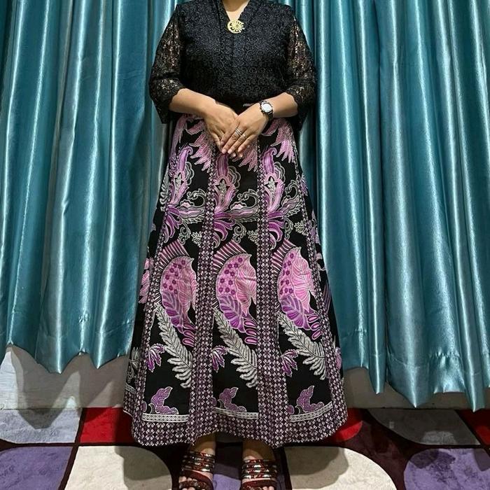 Rok Batik Panjang Pecah 8 Berlapis Puring/Rok Batik Premium/Bawahan Batik Premium Dewasa