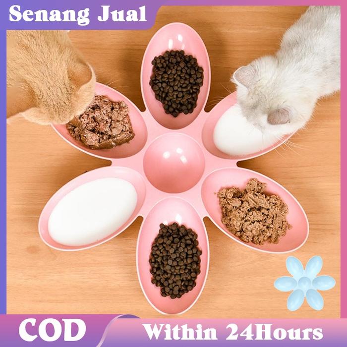 Tempat Makan 6 Tempat Anjing Dan Kucing Wadah Makan Anjing Kucing