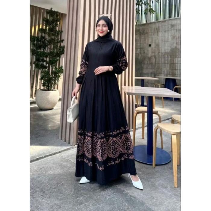 Gamis Twill Ori Motif Kaligrafi gamis twill arab gamis twil cap gamis twill pekalongan gamis floy ga