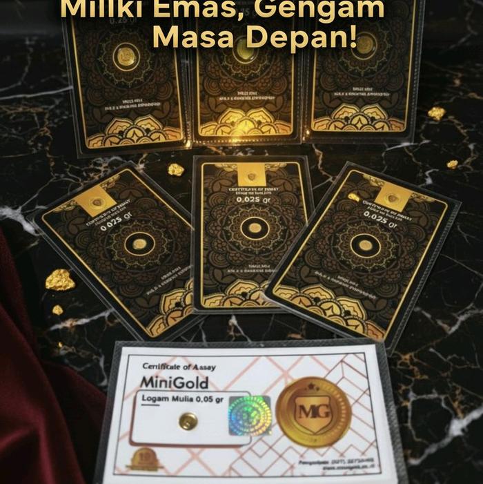 Mini Gold (tersedia 0.005gr  0.025gr, 0.25gr)