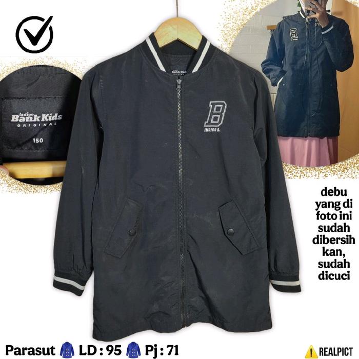 SALE INDIGO BANK KIDS Bomber Size S / Remaja Jaket Parka Anak 9 10 11 12 Tahun Long Boomber Premium 