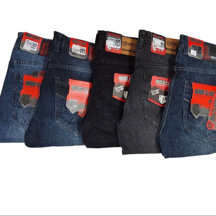 celana jeans premium hugo glass