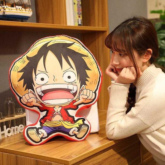 New Bantal karakter Boneka One Piece Pillow Doll Luffy Roronoa Zoro Sanji Chopper Usopp Cartoon Anim