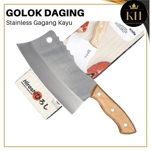 KH - Golok Daging Stainless / Pisau Cincang Tulang Pisau Daging Serbaguna B265