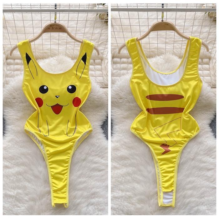 Lingerie Bodysuit Motif Kartun Bahan Premium Model Open Crotch Violetfire Malan 2A223 Ukuran S