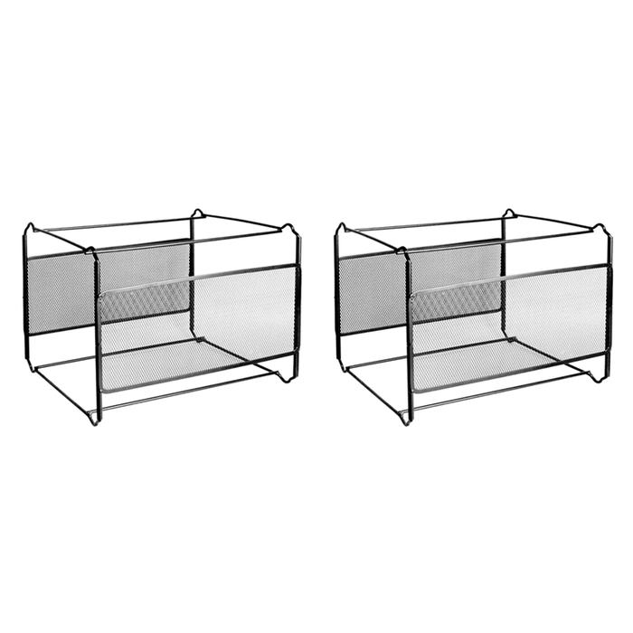 2X A4 Mesh Metal File Organizer Box Hanging File Folder Box Desk