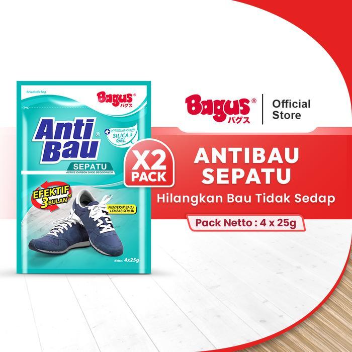 [Twin Pack] Bagus Anti Bau Sepatu 4 X 25 Gr Shoe Shoes - Twin Pack