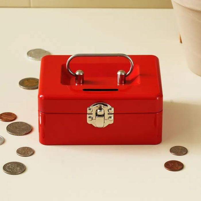Kotak Brankas Besi Mini Penyimpanan Uang Koin