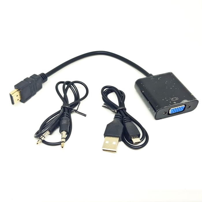 Converter HDMI To VGA With Audio And Power / Kabel / Adapter Konektor Konektor HDMI to VGA