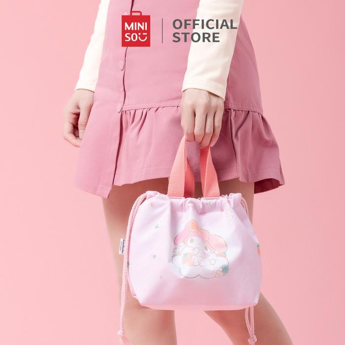 Ready- Miniso x Sanrio Tas Bekal Makanan Lunch Box Bag Thermal Bag Cinnamoroll Sanrio Characters Dra