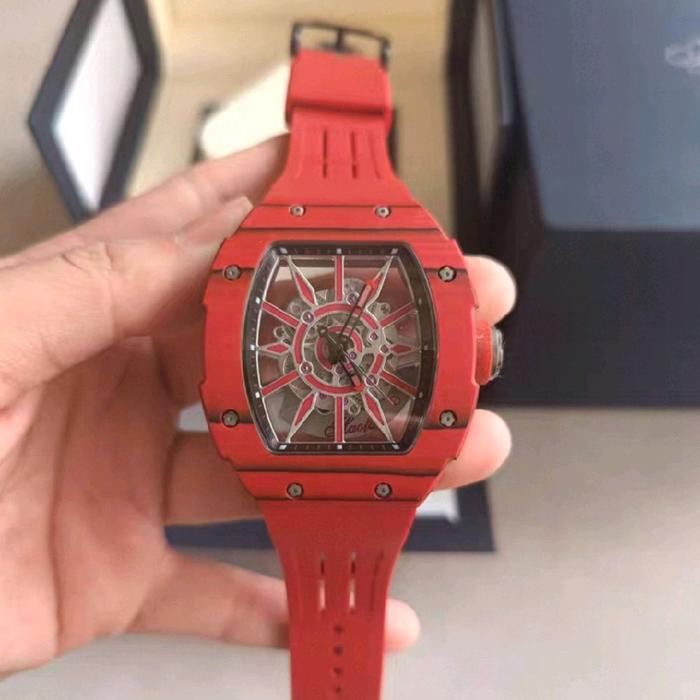 Haofa 1905 Red Carbon Fiber Mechanical Watch