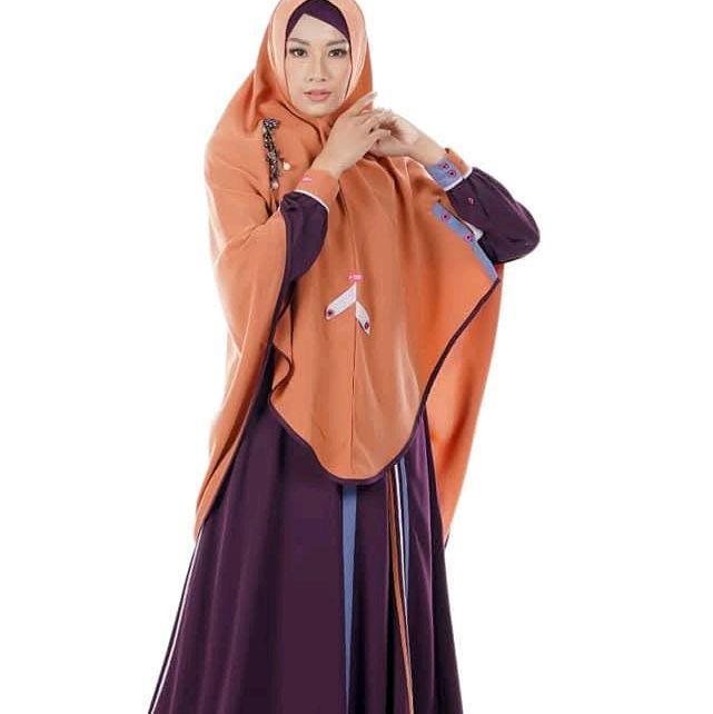 set gamis Aulia XXL jumbo , warna cantik , model modern elegan, simple dan nyaman